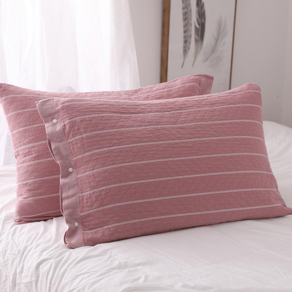 Pillowcase Muslin Cotton Pillow Case All Covered With High-Grade Breathable Pillowslip Bedding 50*75cm A Pair