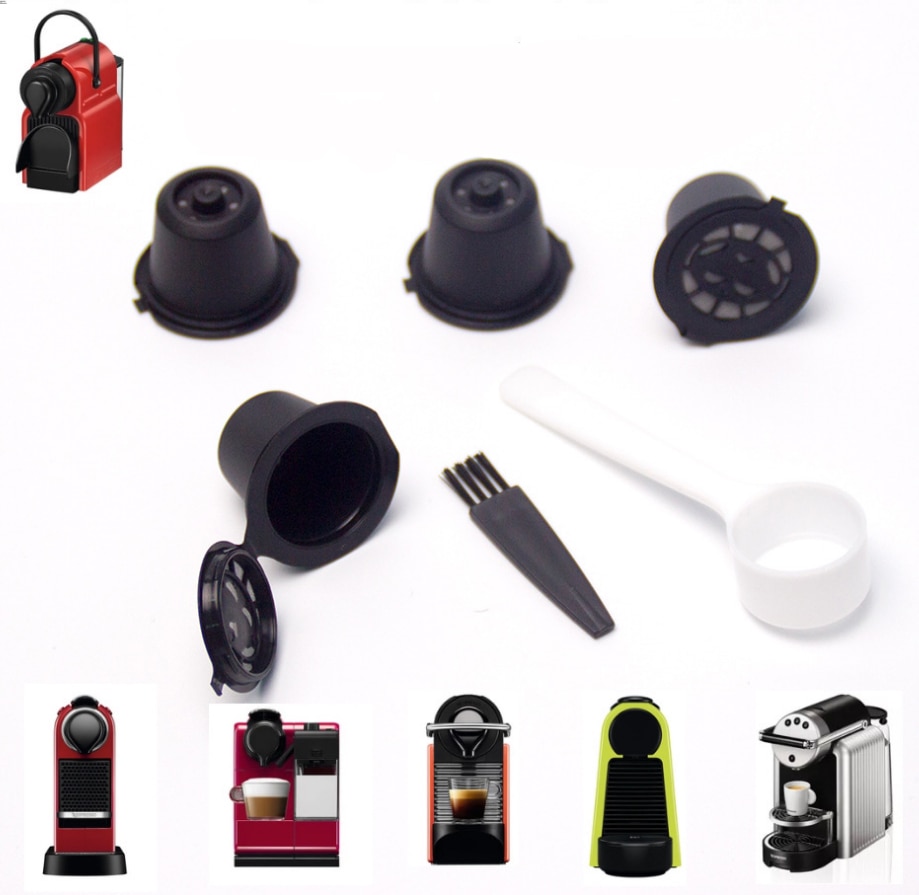 4x refillable reusable capsules pods for coffee machines 3 Colors