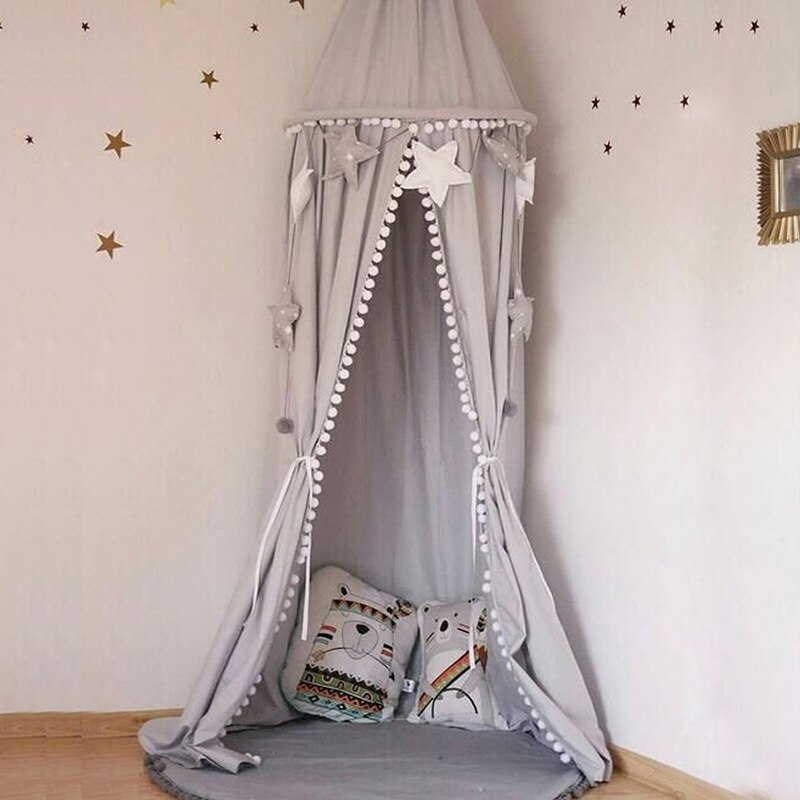 Canopée anti-moustiques pour bébé | Lit de princesse pour fille, lit suspendu, tentes, rideaux de jeu en coton, décoration nordique pour chambre d'enfants