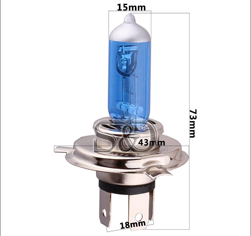 10pcs H4 Halogen Bulb 55W 12V Super Bright Car Headlight Lamp Fog Lights High Power Auto Light Bulbs 5000K White