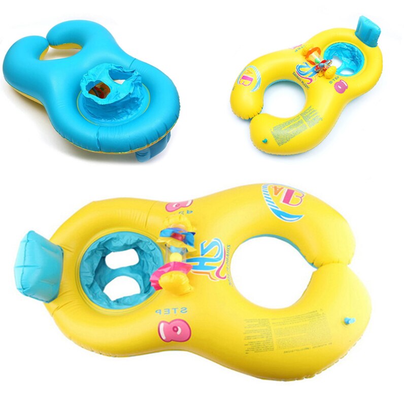 Mother Child Ring Swimming Circle Baby Float Double Swimming Pool Accessories Inflatable Wheels Swimtrainer Circles