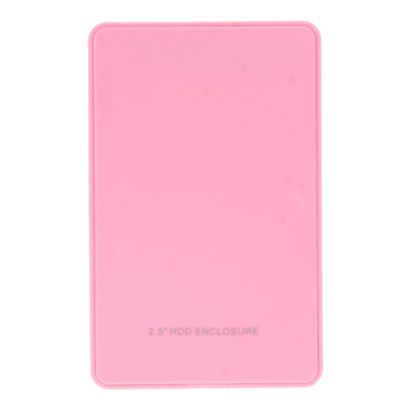 2.5 Inch Sata Naar Usb 3.0 Ssd Adapter Harde Schijf Box Externe Behuizing Voor Notebook Desktop Pc game Hdd Case: pink