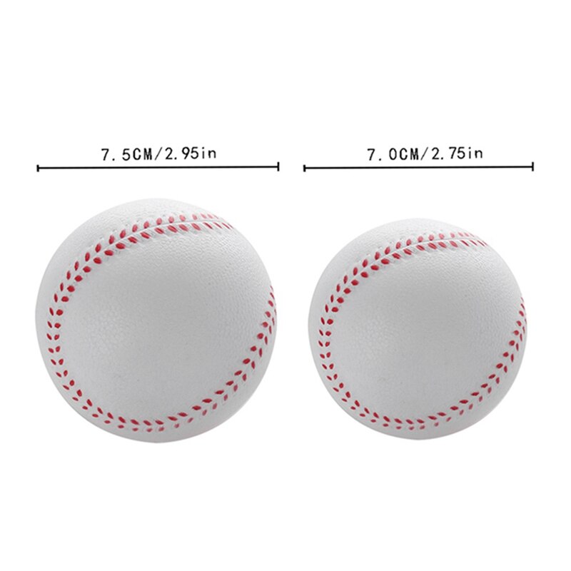 Vitt och gult barn baseball bas jorden träning boll skum softball student mjuk baseball pu baseballdiameter