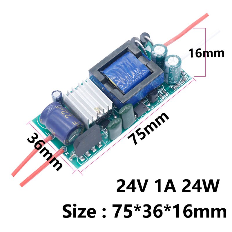 Led Drivesupply 12-24V Led Driver 220V DC24V 1A Licht 12 V 6- 60W voor 24V 1A 1.5A Led Power Light Transformers 12 Volt Voor Led: 24V 1A 24W