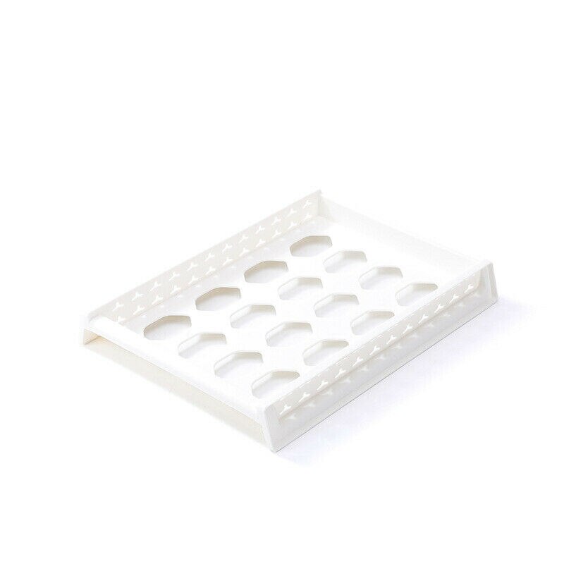Stackable Plastic Drawer Clothes Closet Cabinet Home Storage Board Organiser: White / 32X24X4cm