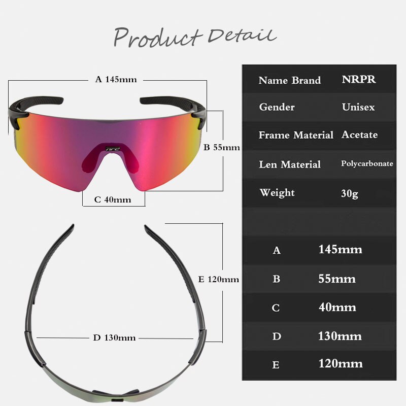 NRC Geschwindigkeit Radfahren Gläser Einstellbar Nase Pad Männer Frauen UV400 Sport Sonnenbrille Mtb Rennrad 100 GlassesPeter Rriding Brillen