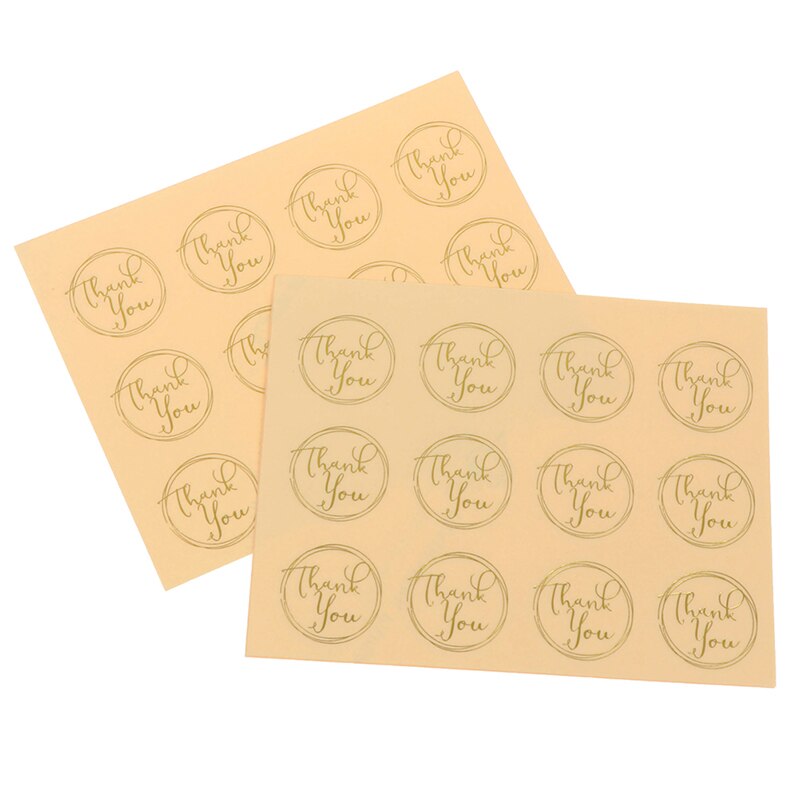120 Pcs 3.5cm Round Sealing stickers Transparent Thank You Seal Stickers DIY Deco Sticker Label Stationery Supplies