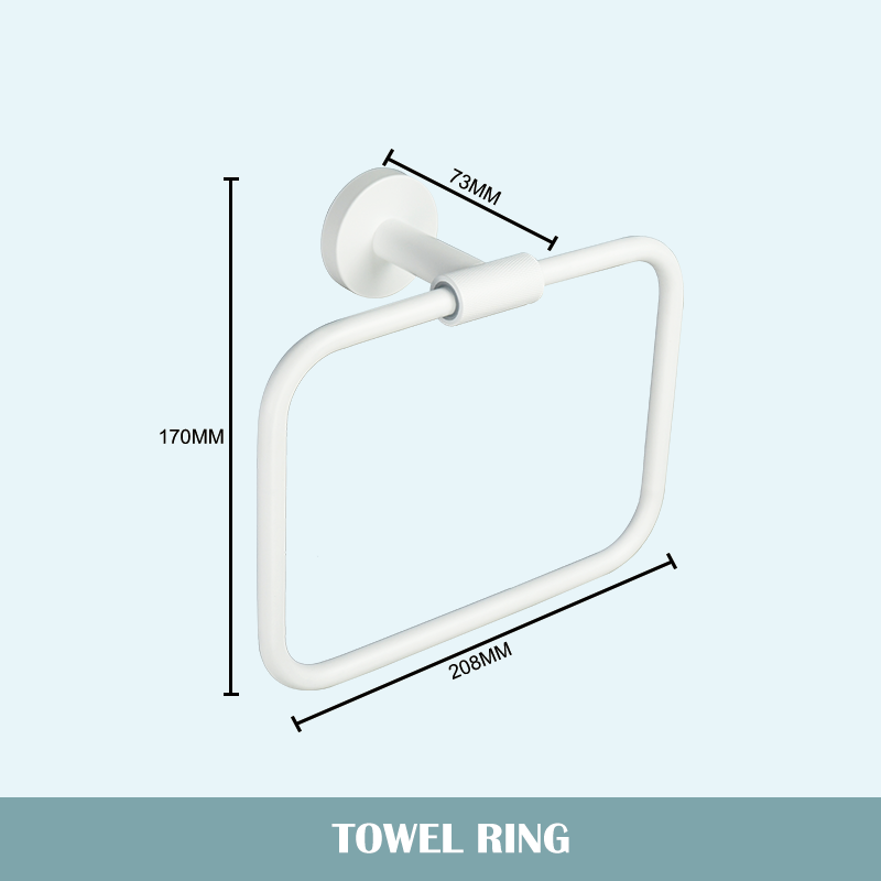 Juego de accesorios de baño blanco mate, soporte de toalla de baño, soporte de papel, gancho para bata, cepillo de inodoro, jabonera, estante de toalla: Verde claro