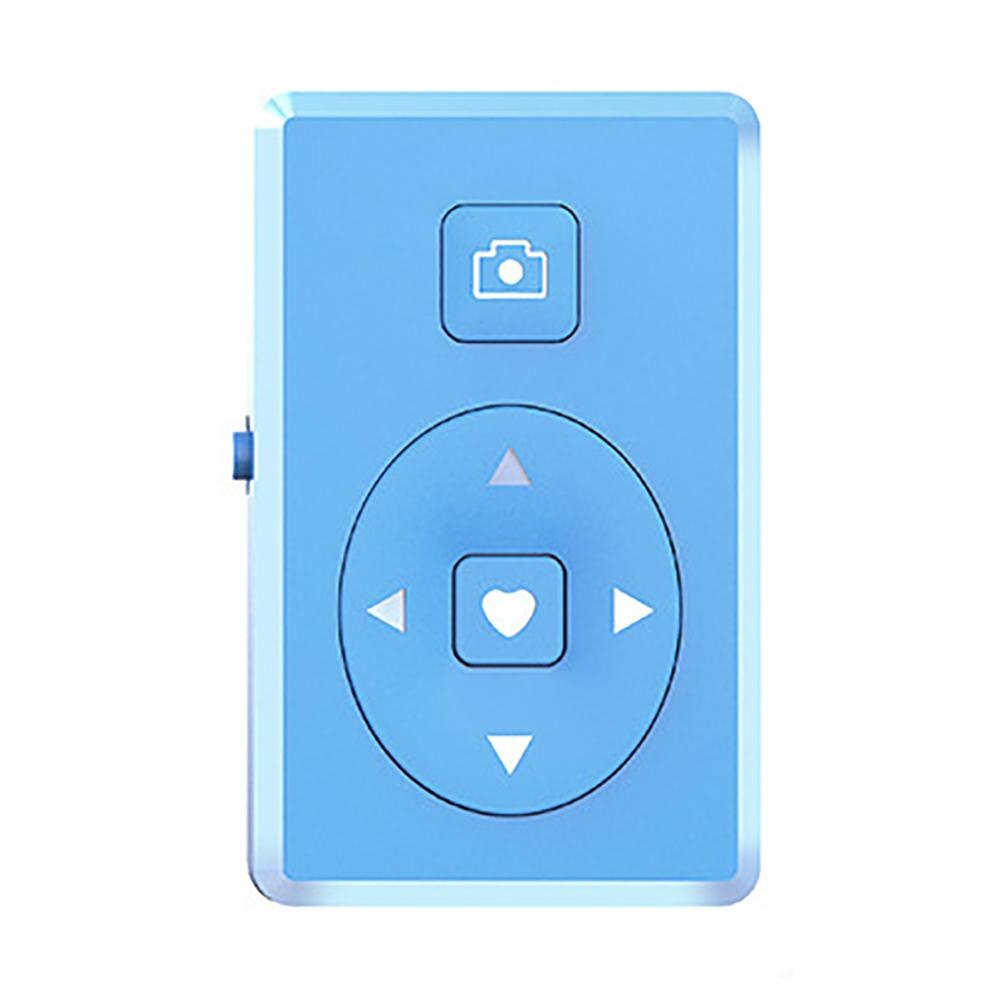 Phone Remote Control Bluetooth Self Timer Video Page Turning Shutter Multifunctional Wireless Remote For Apple iPad Tik Tok: blue