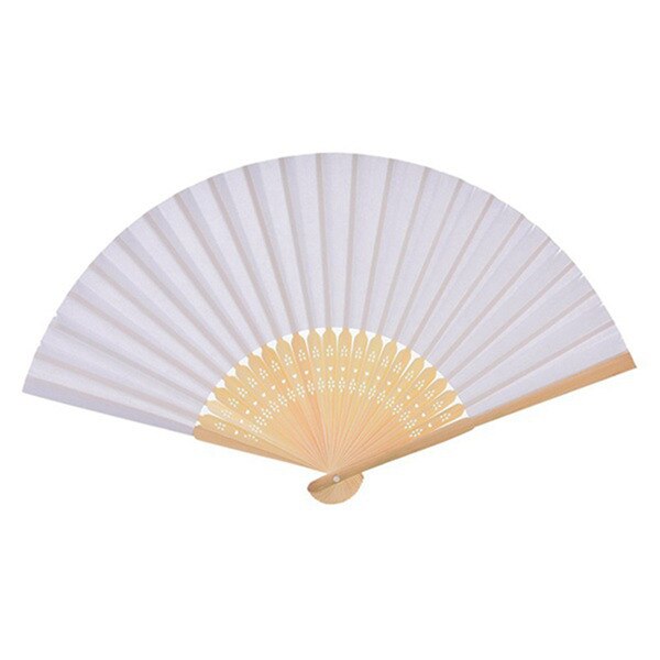 30 PCS folding Paper hand fan custom halloween ladies baby shower wedding favors birthday party decoration(white): Default Title