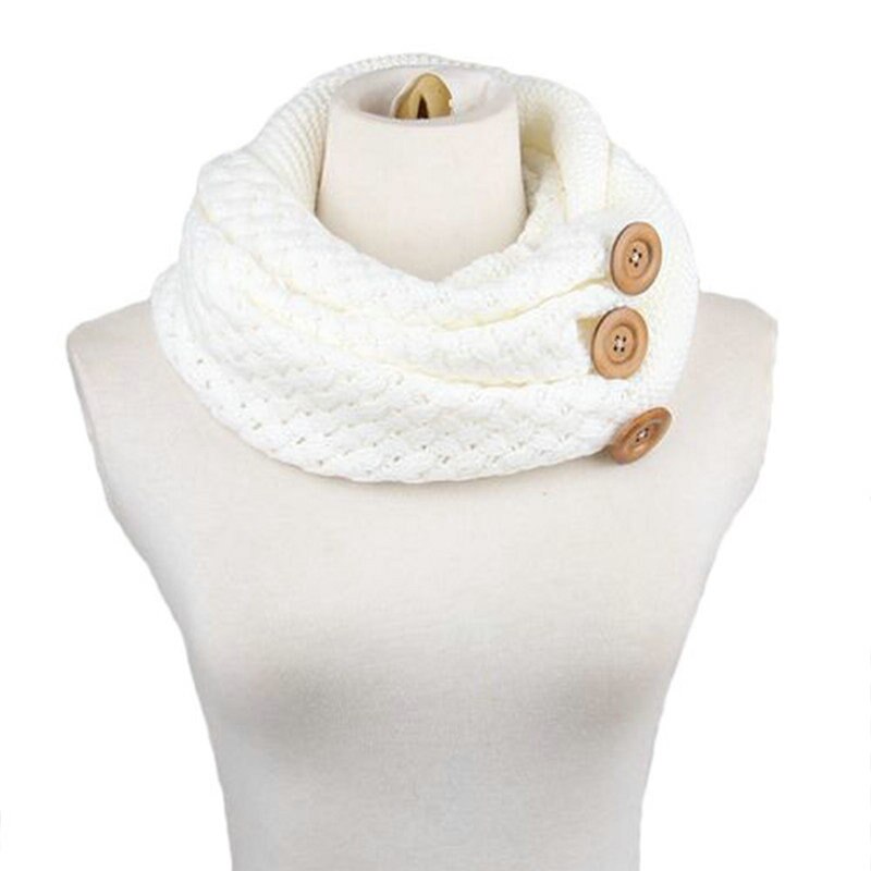 Écharpe en tricot Infinity pour femmes, cache-col épais et , à la , pour l&#39;hiver, YG121: NO 2 white