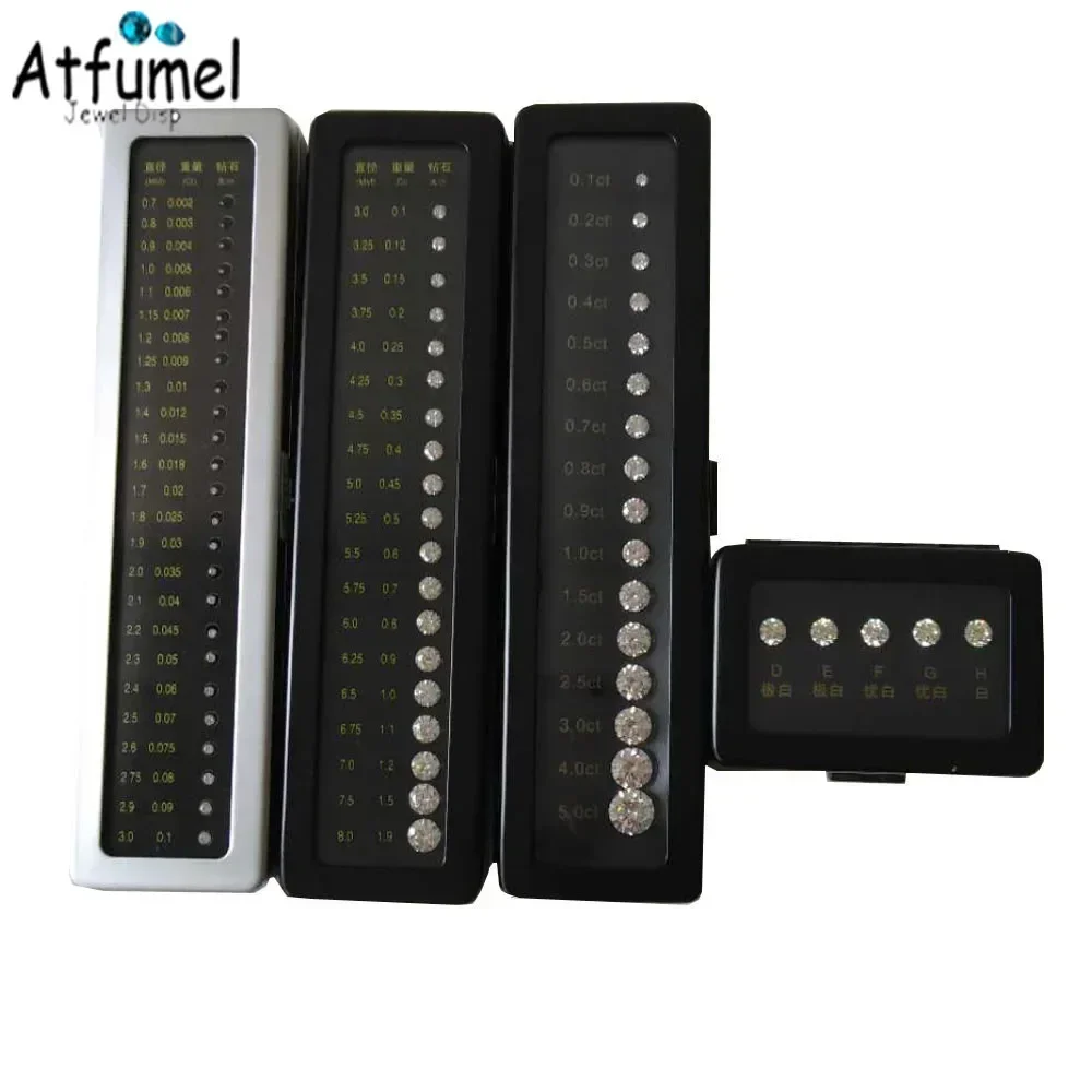 Diamond Zirconia Size Reference Contrast Carat Weight Diameter Special Cut Scale Master Teaching Tool Gemstone Contrast Tool