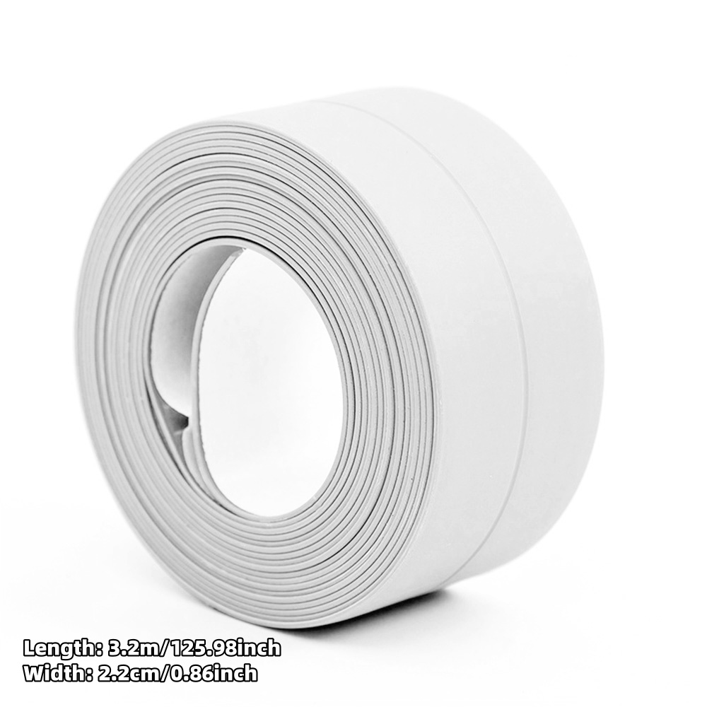 Waterproof Self Adhesive PVC Sealant Tape for Bathtub Toilet Sink Countertop Shower Tile Bathroom Kitchen Leak Proof Durable Cau: Translucent