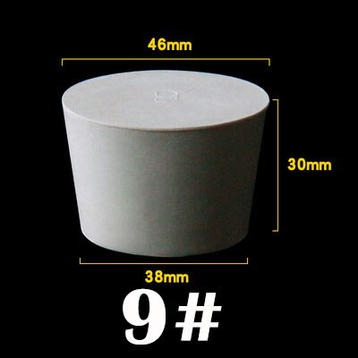 1pc 000#-14# White Solid Conical Rubber Stopper Blanking Plugs Tank Pipe Tapered Plug Seal End Cover Caps: Model-9