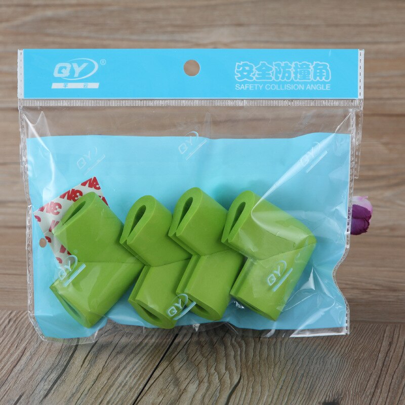 12 Pcs U Vorm Foam Baby Veiligheid Hoek Tafel Protector Edge Corner Guards Kinderen Veiligheid Producten Proof Kussen Guard Protector: Green