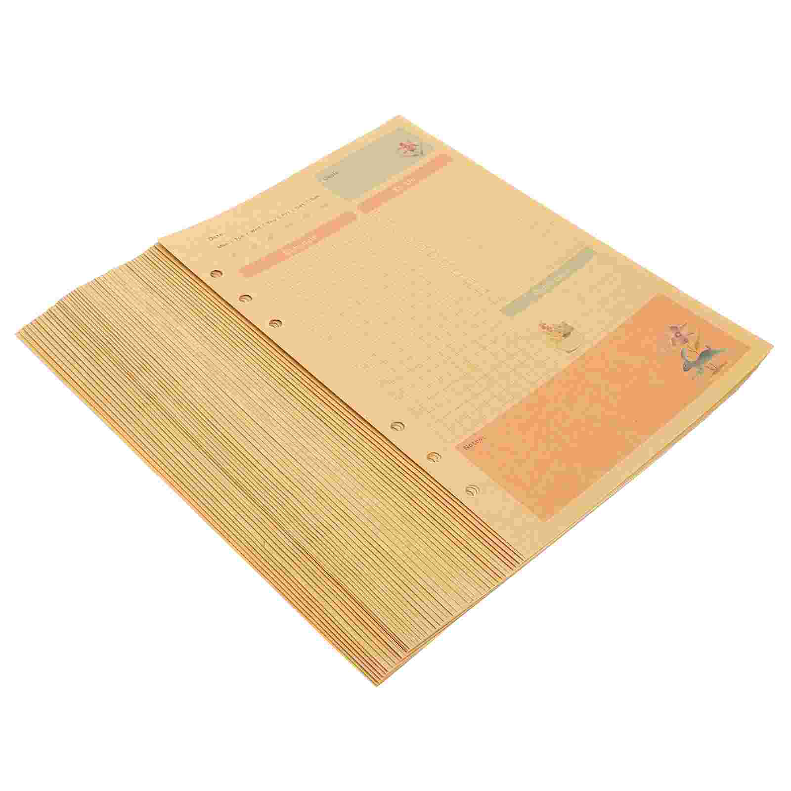 2Pcs A5 Refill Papier Losse Blad Papier Losbladige Inserts Papers Voor Schrijven: As Shown