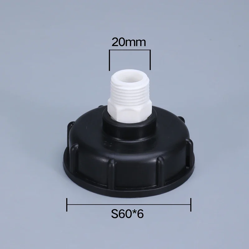 1000L IBC Tote Tank Drain Adapter 304 Stainless Steel Spout Fittings Replacement Home Garden Irrigation Switch Tool: black