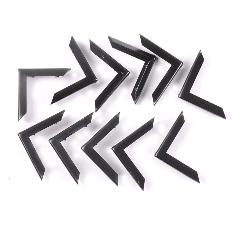 10 stk smal ramme svart bok hjørne beskyttere til diy scrapbooking tilbehør album menyer metall hjørne 31 x 31 x 4mm c2419
