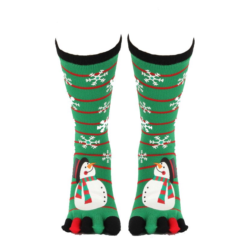 , calcetines de dedos de los pies, calcetines de Navidad para hombres y mujeres, recién llegados, calcetines divertidos informales de Carnaval Unisex, calcetines transpirables Sokken: Green 2