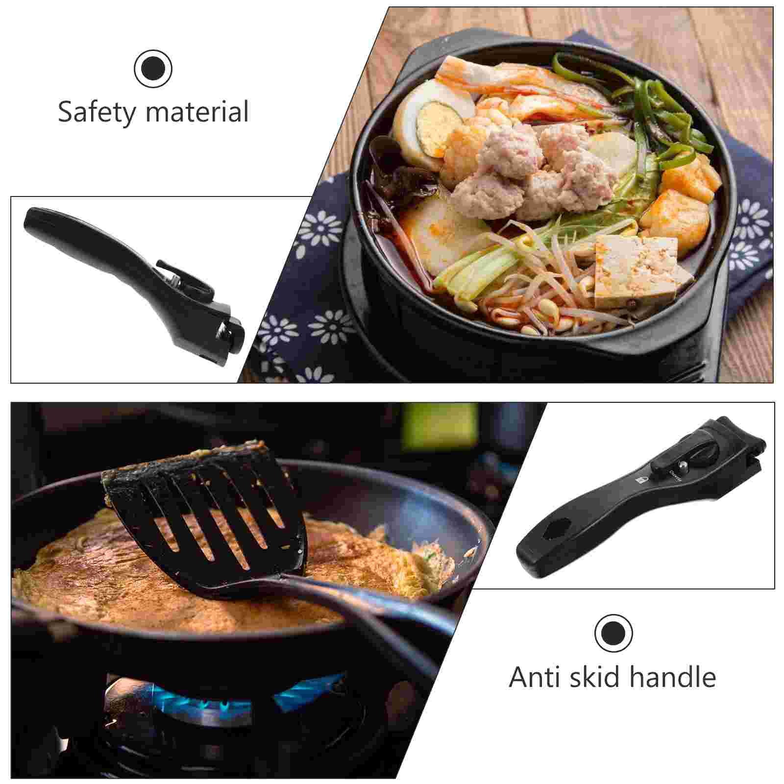 1Pc Outdoor Frying Pan Handle Soup Pan Universal Handle Removable Hand Grip