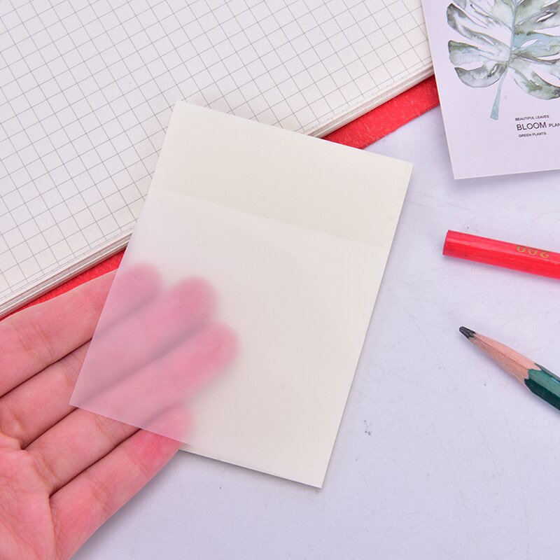 50 Sheets Transparent Memo Sticky Note Paper Daily To Do It Check List Paperlaria School Stationery Waterproof PET