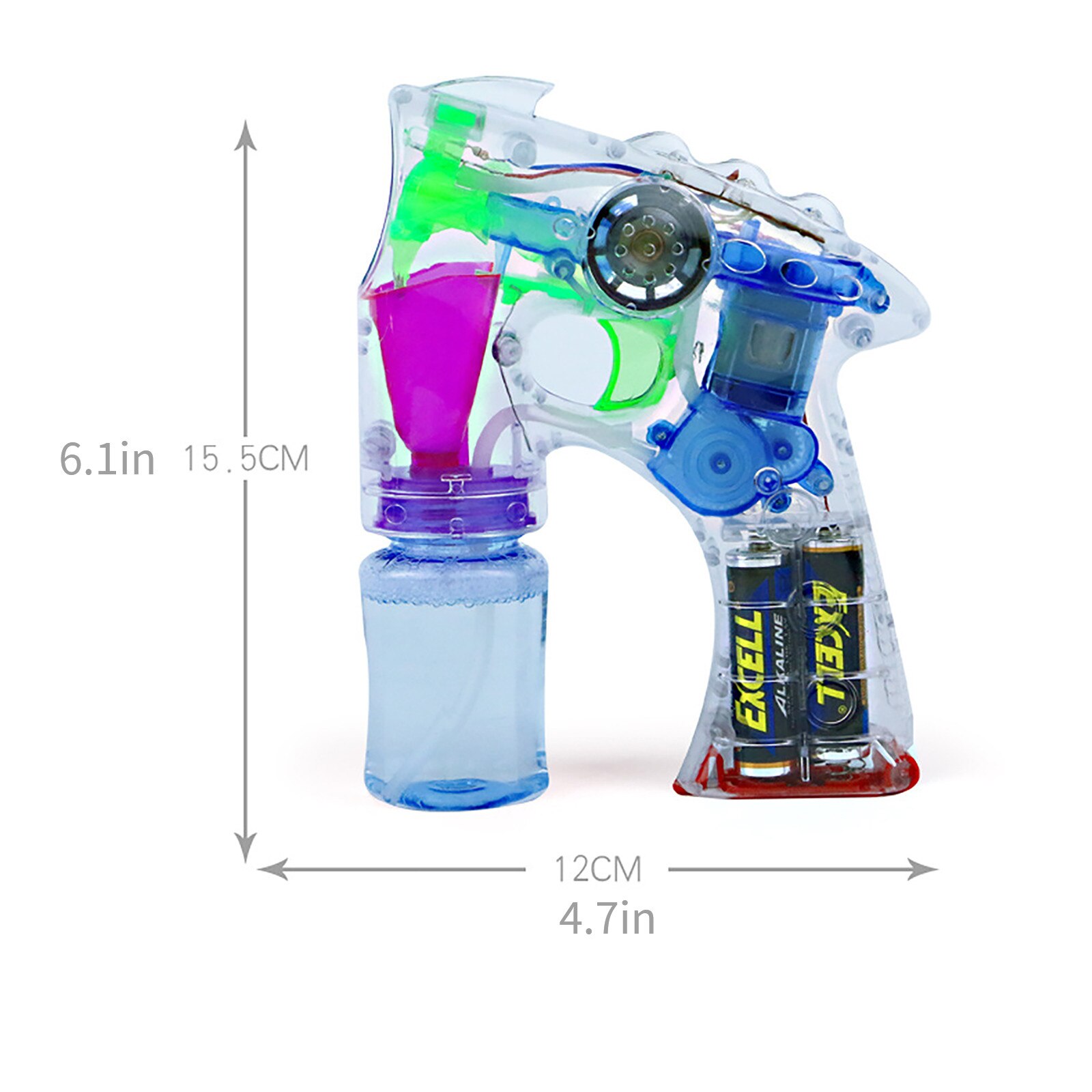 Led Bubble Maker En Bubble Vloeistof (70Ml) voor Bubble Machine Blaster Party Gunsten Zeep Bubbels Kids Speelgoed Outdoor Speelgoed Bubble Gun