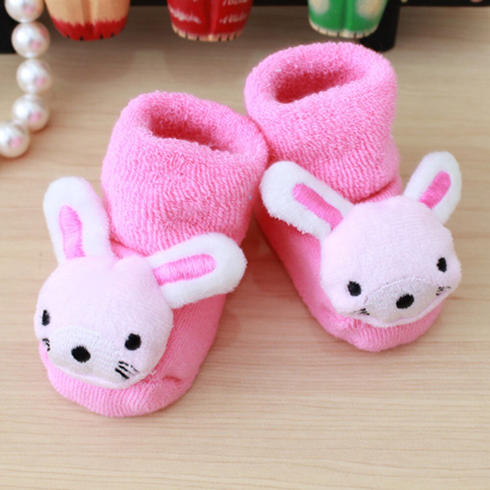 Leuke Casual Novelty Warm Baby Baby Sokken Cartoon Pasgeboren Kids Baby Meisjes Jongens Anti-Slip Warme Sokken Slipper Schoenen laarzen Voor Kid: B