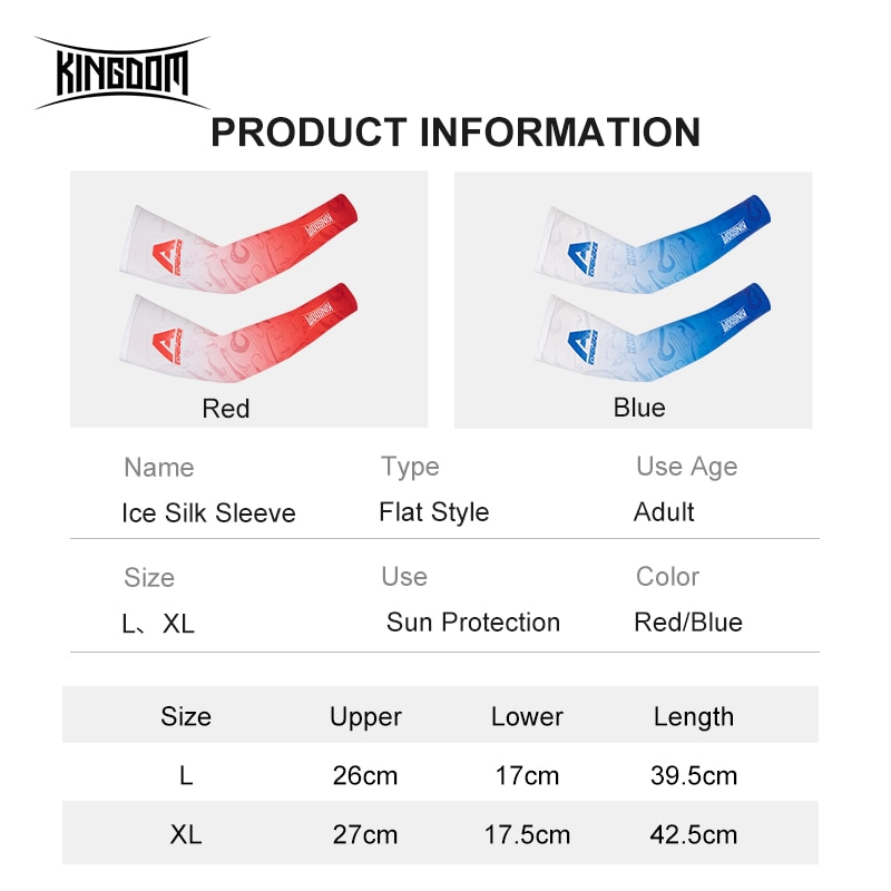 Reino de seda gelo braço de pesca mangas uv sol ao ar livre proteção respirável homem mulher braço mangas esportes ciclismo pesca vestuário