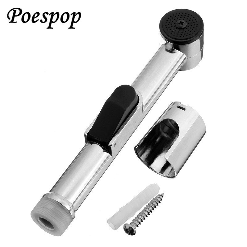 Posepop Hand Held Bidet Douchekop Sproeier Douchekop Chroom Abs Sproeier Badkamer Bidet Shattaf Spray