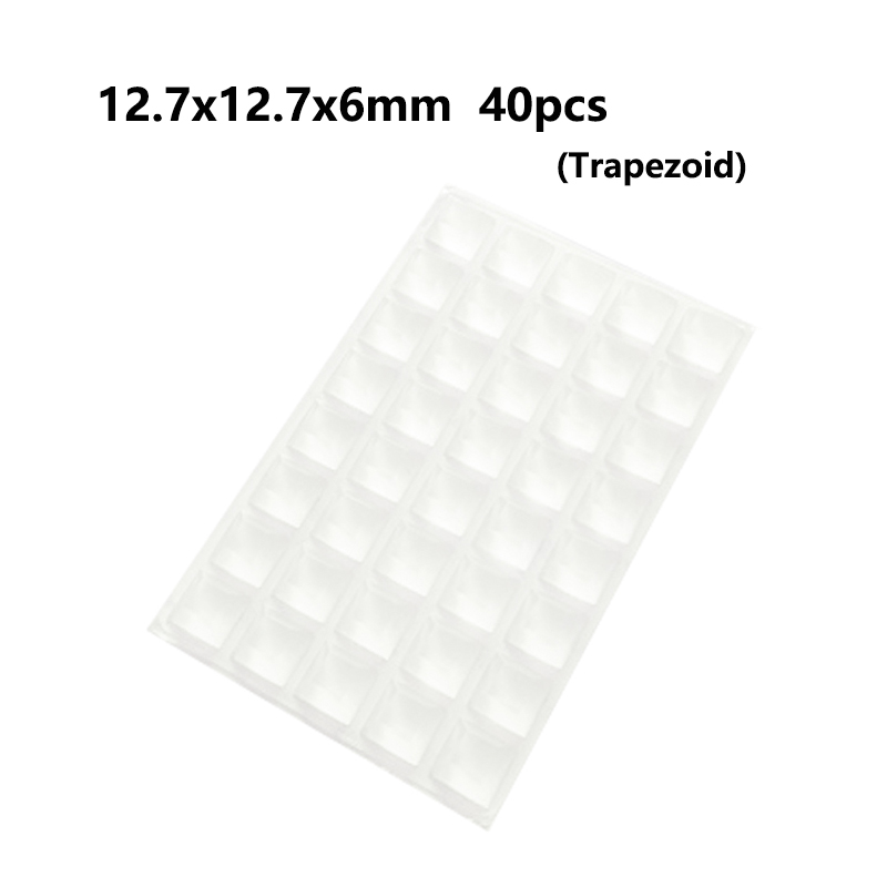 Ronde/vierkante bumper zelfklevende deurstopper rubberen demperbuffer zwart/helder siliconen meubellade beschermkussen: Translucent