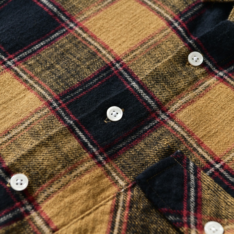 Høstrutete skjorte herre 100%  bomullstopper med lange ermer for menn casual slim fit skjorter klær 837