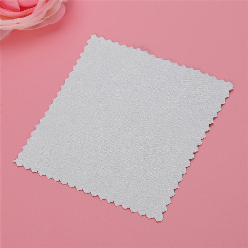 Paño de limpieza de joyas, paño de pulido para plata esterlina, oro, plata, cuentas, toalla de limpieza, toallas suaves, 8x8cm, 50 Uds.