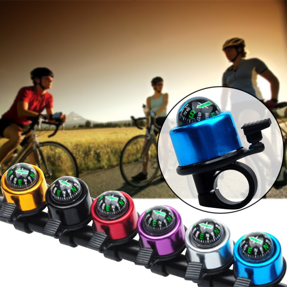 Mini kompas cykelklokke praktisk cykel sport styr kompas ring-down horn cykel bjerg mountainbike tilbehør