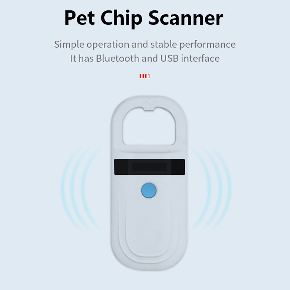 Portable Electronic Pet ID Microchip Scanner Built-in Buzzer 125kHz 134kHz ISO 11784 11785 FDX-B ID64 RFID ID Reader