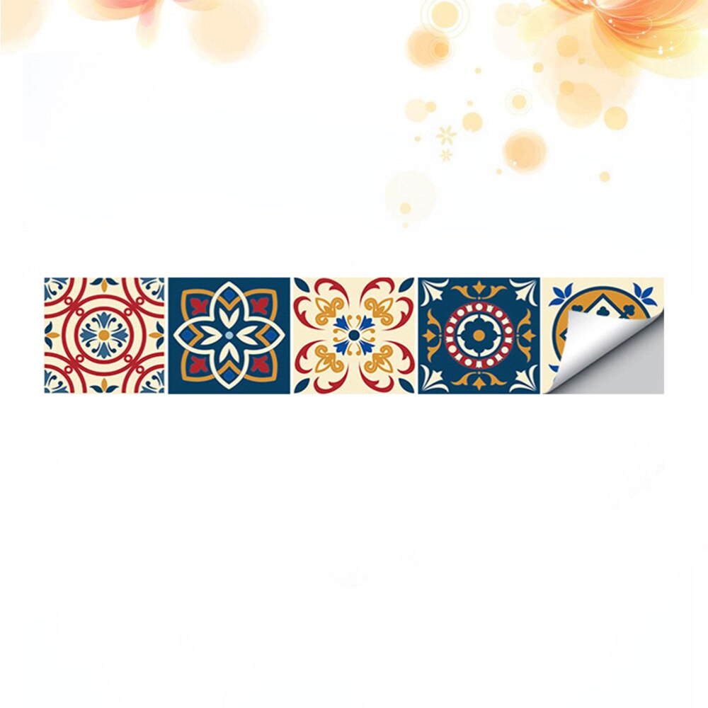 Splicing Wallpaper Border Sticker Simulation Tiles Waist Line Wall Sticker Self Adhesive Border Decal for Bathroom Ki