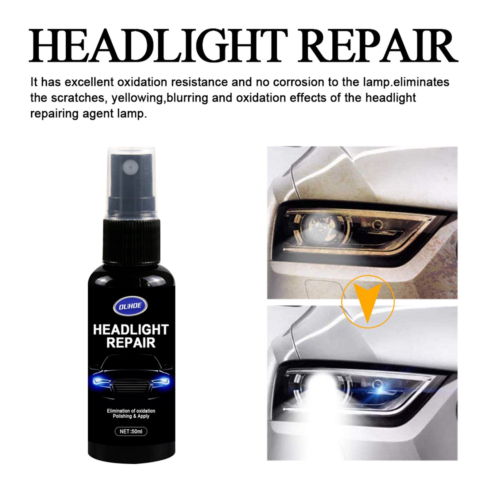 Car Headlight Renewal Kit Polish Car Repair Fluid Car Headlight Repair Refurbishment Liquid Car Light Repair Agent Paint Care 3