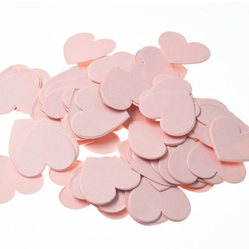 Rtificial-pétalos de lanzamiento, 100 unidades por paquete, trajes de romántica, suministros decorativos, Confett de amor colorido en forma de corazón: Rosa