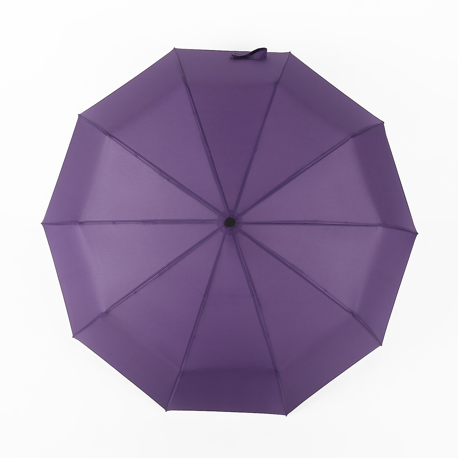 Automatisk paraply tre folde paraply enkel ensfarvet mænd forretning paraply 10k forstærket vindtæt stærk paraply: 02