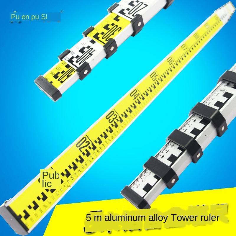 5 meter tower 5m aluminum alloy tower scale 3 M 5 M 7 m level gauge 5 m double faced aluminum alloy expansion ruler