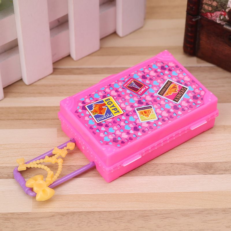 Puppe Koffer Spielzeug Reise Nette Möbel Puppenhaus Gepäck Simulation 3D Spielen Haus Spiel freundlicher freundlicher Mädchen Stamm Plast