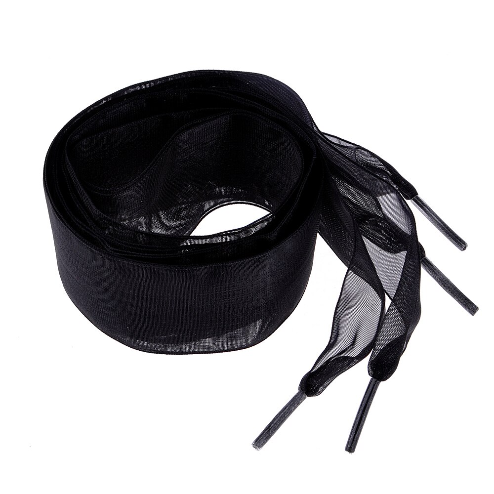 1 paar Polyester Lint Kant Schoenveters geschikt voor casual schoenen sport schoenen 110 cm Lengte mode persoonlijkheid 9 Kleuren: Black