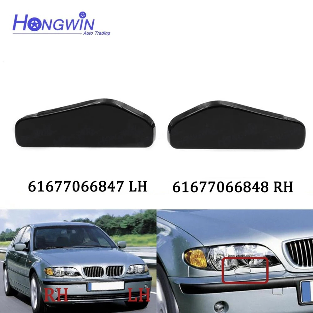 Boquilla de lavado de faros delanteros, tapa de cubierta de pulverización para BMW Serie 3, E46, 316, 318, 320, 323, 325, 328, 330, M3, 61677066847, 61677066848: Rojo