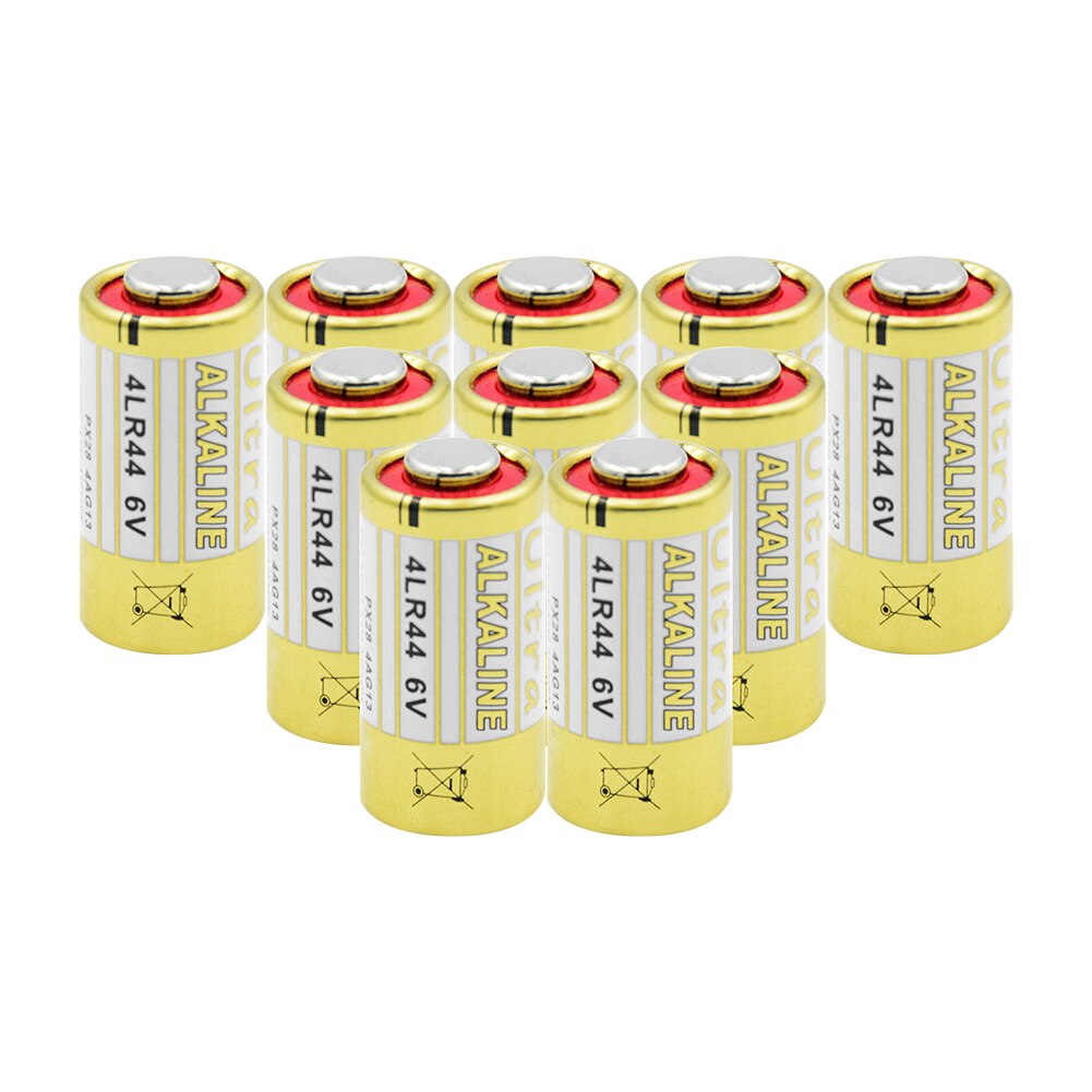 Pilas alcalinas y secas para Collar de perro, baterías de 150mAh, 6V, 4LR44, 4A76, A544V, 4034PX, PX28A, L1325, 4AG13, 10 Uds.