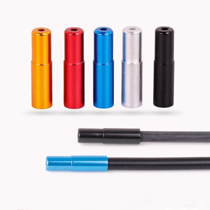 AKOAK 100 Terminali Per Cavi Freno E Deragliatore In Alluminio Per Bici - Tappi Argento 1,2 Cm
