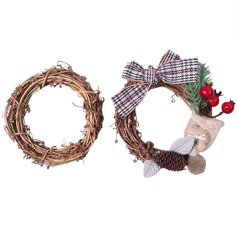 Rattan Wreath, Twigs Wreath DIY Vine Wreath Decorations for Front Door Wall Hanging,(16, 4 Inches)