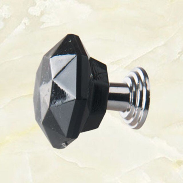 Diamond Handles Drawer Dressing Table Furniture Modern Acrylic Cupboard: Black