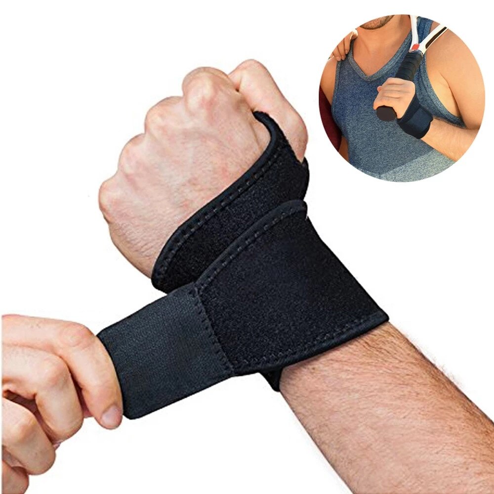 1 st sporthandledsrem justerbar handledsrem sport fitness tyngdlyftning handledshållare anti-stukning senskida tennisrem