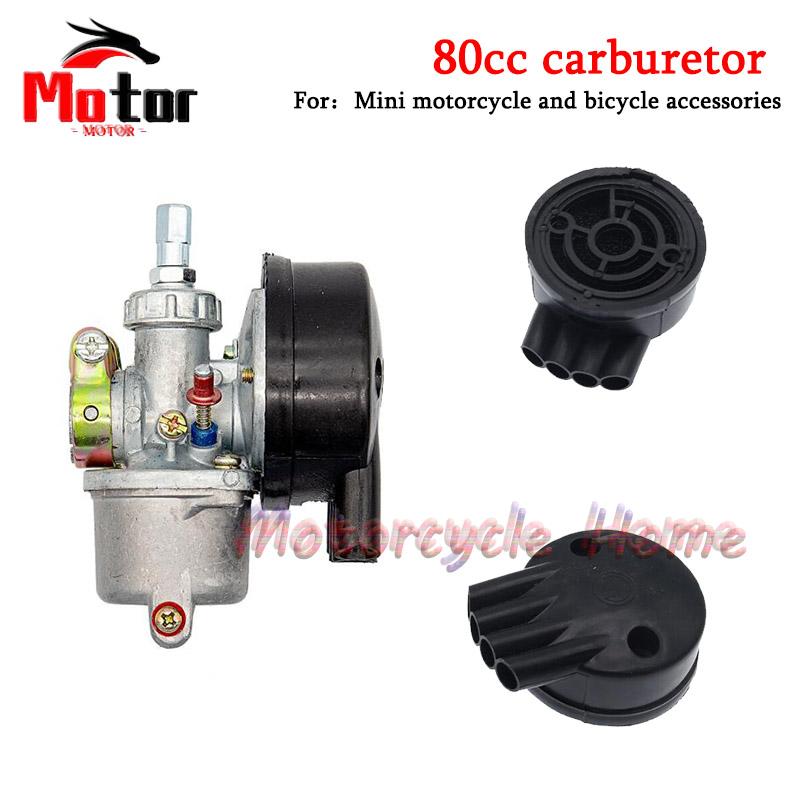 Carburador de 80CC con filtro de aire adecuado para mini motocicleta y accesorios de bicicleta, dos tiempos 50CC 60CC 80CC