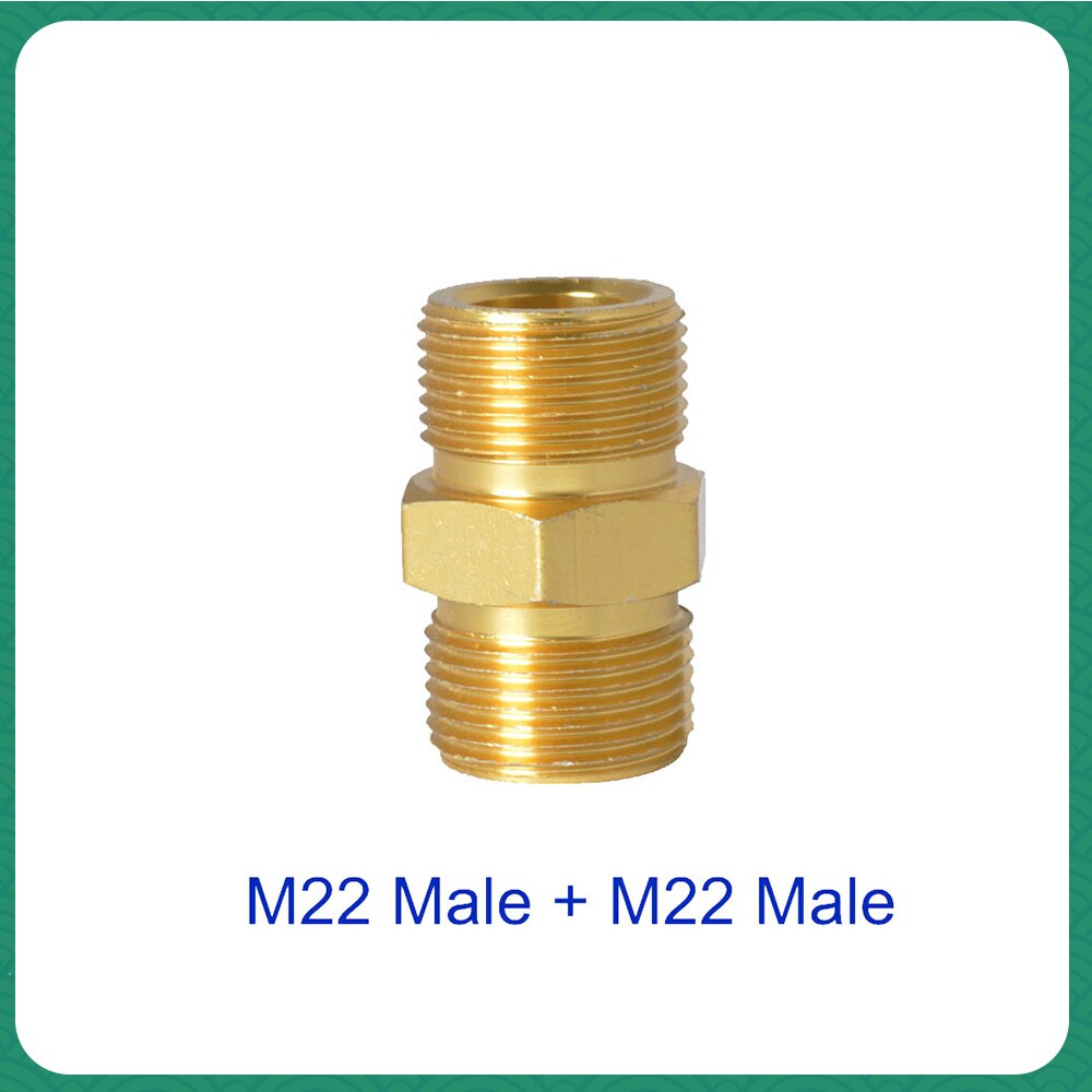 Hogedrukreiniger Auto Wasmachine Slang Uitbreiding Connector Adapter M22 Mannelijke ID14-M22 Mannelijke ID15