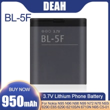 BL-5F BL5F BL 5F Remplacement Batterie De Téléphone Pour Nokia N95 N96 N98 N99 N72 N78 N93i 6290 E65 6290 6210S/N 6710N N95 C5-01 E65 X5